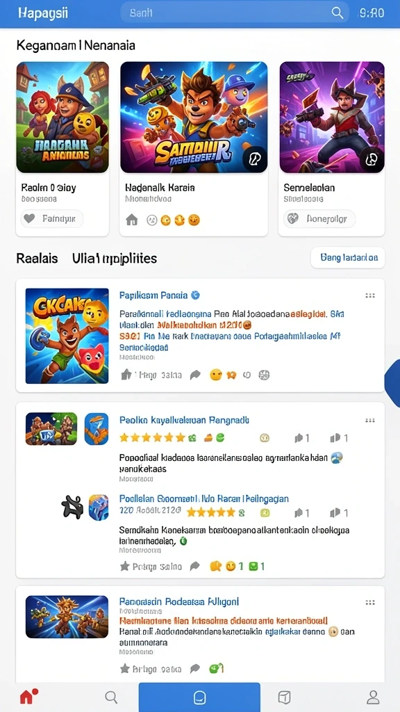 Fitur sosial untuk berinteraksi dengan teman.