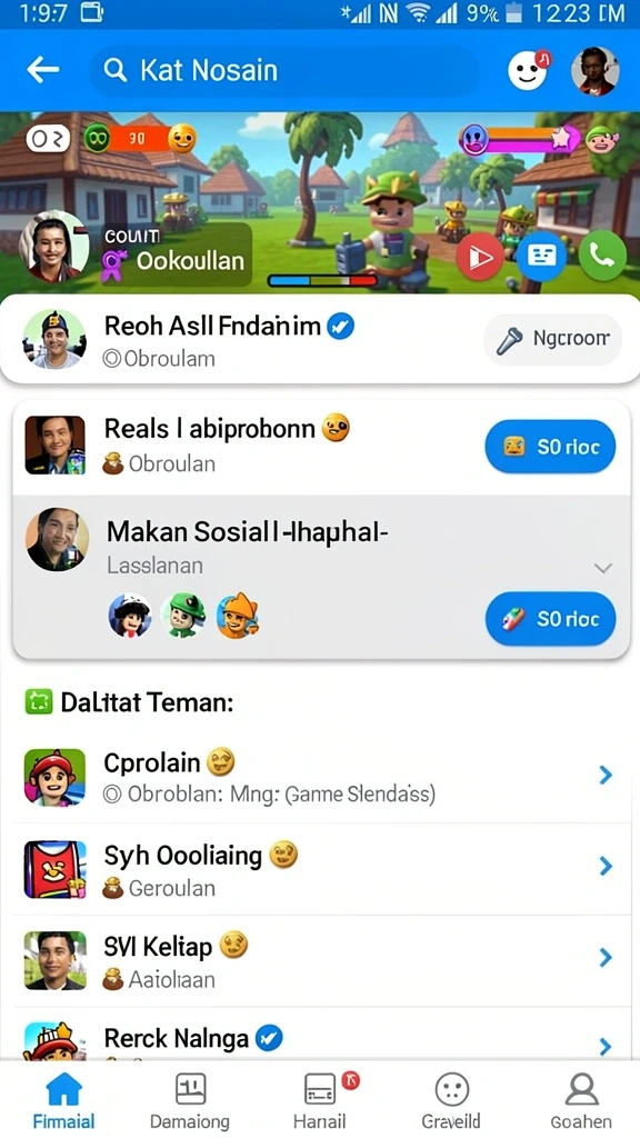 Tampilan antarmuka utama yang menarik.