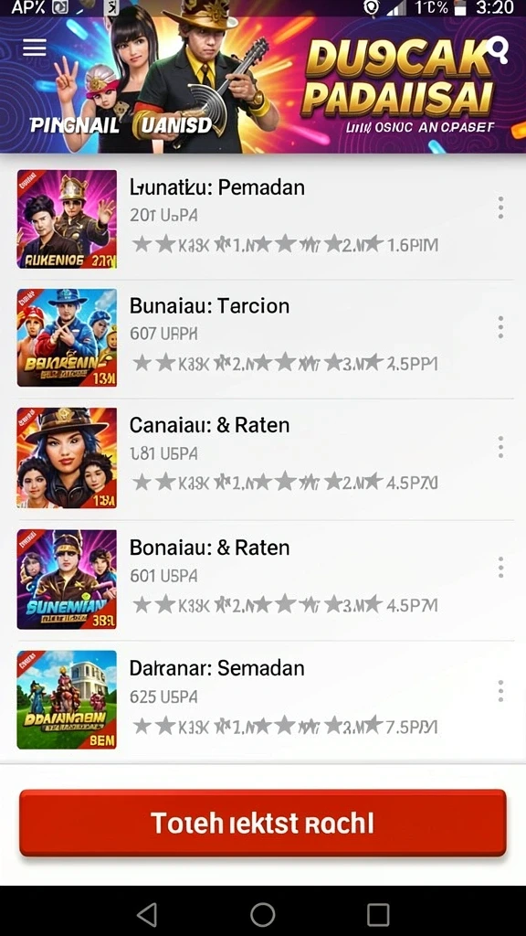Tampilan level yang penuh warna dan menantang.