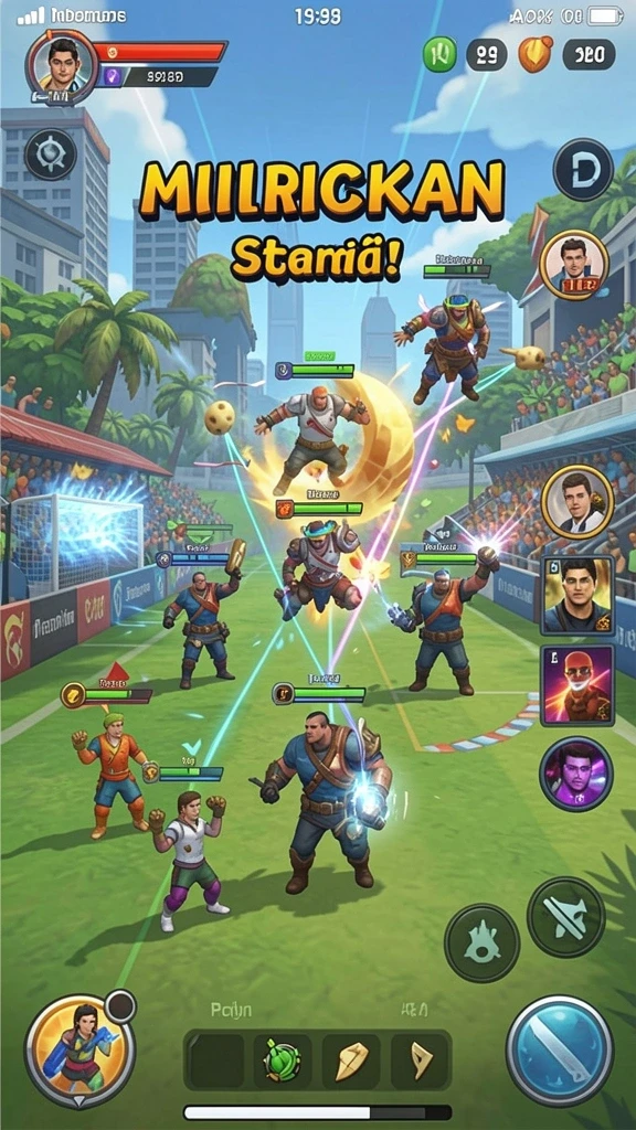 Tampilan awal game dengan karakter-karekter unik.