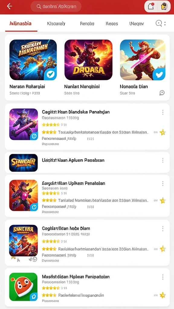 Antarmuka utama aplikasi BANTENG69.