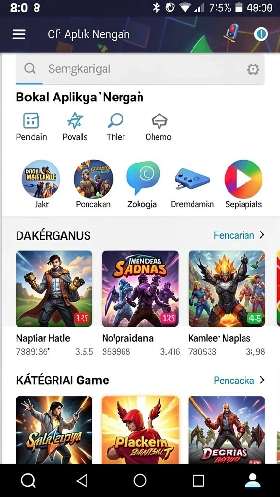 Berbagai pilihan karakter yang dapat dikustomisasi.