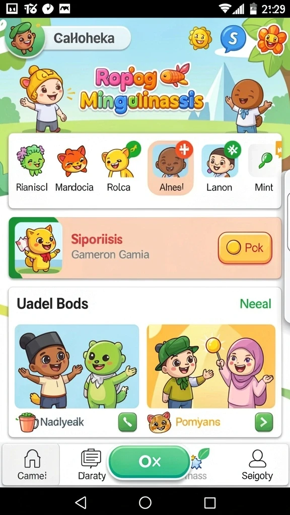 Tampilan antarmuka utama yang menarik.