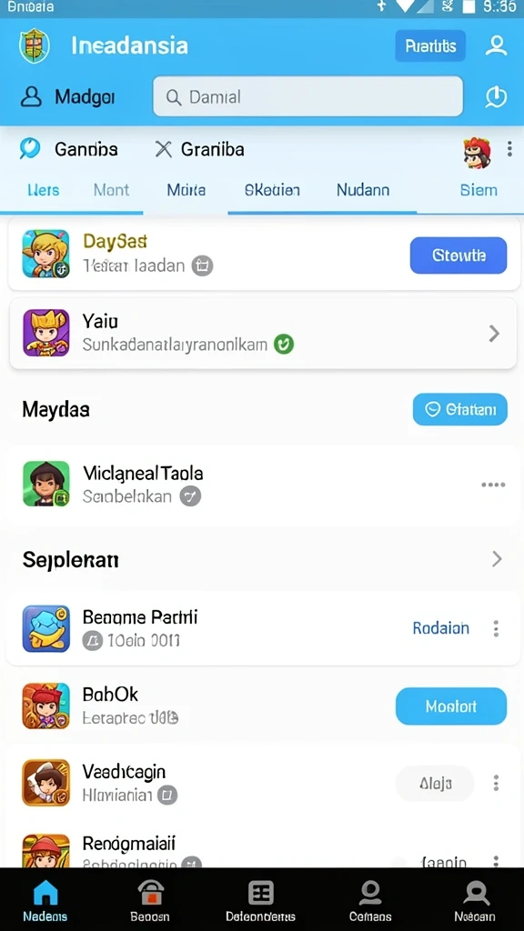 Tampilan antarmuka aplikasi yang menarik dan user-friendly.