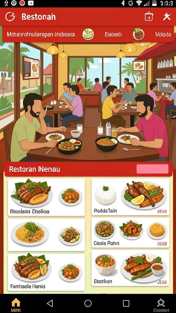 Menu utama yang mudah dinavigasi dan intuitif.