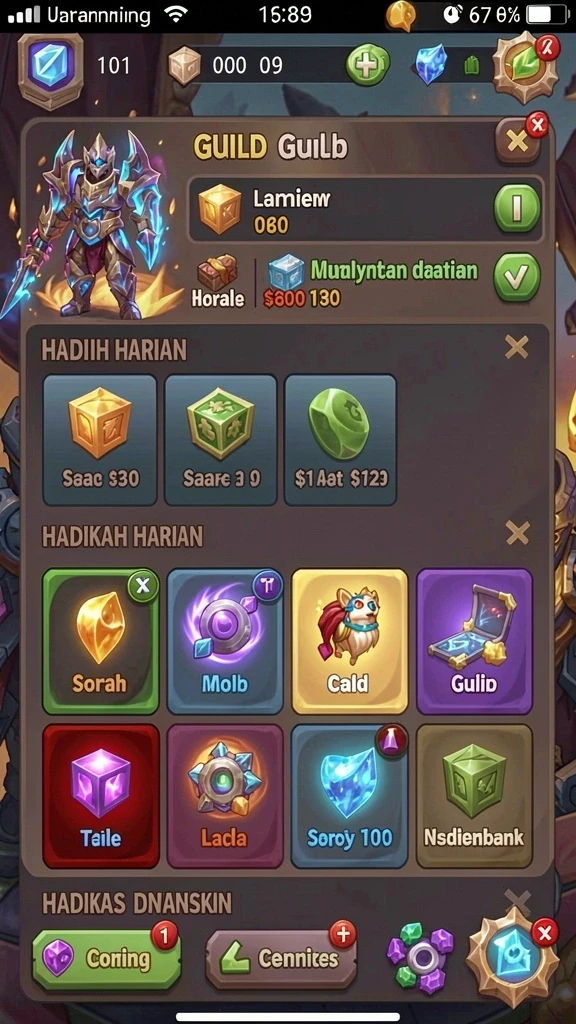 Fitur reward menarik yang ditawarkan dalam game.