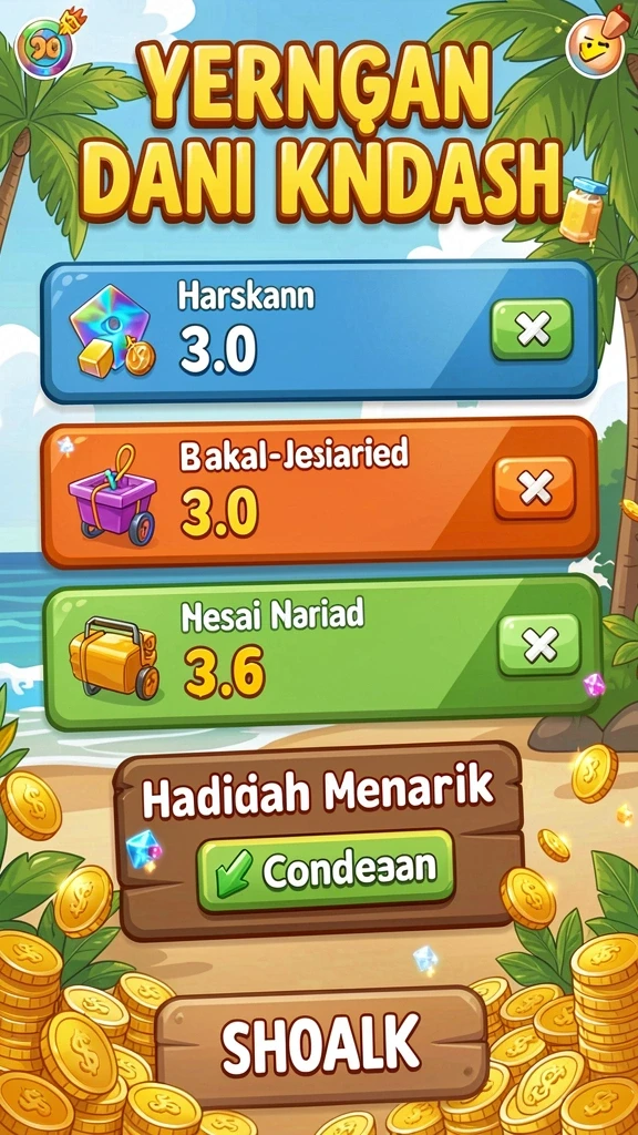 Berbagai permainan menunggu untuk dicoba.