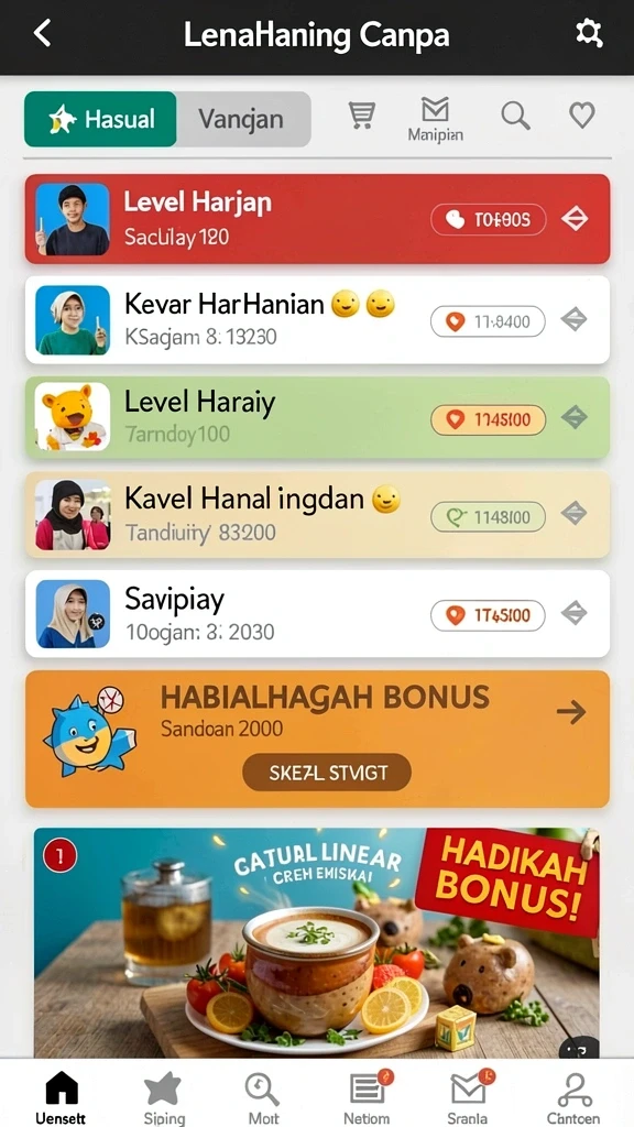Beragam tema permainan slot untuk dipilih.