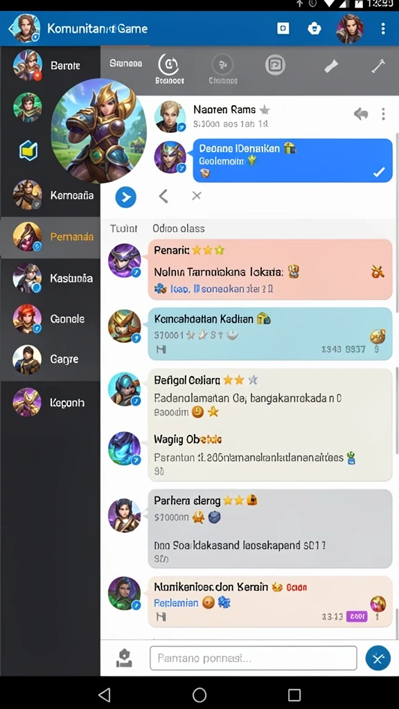 Tampilan antarmuka game yang modern dan user-friendly.