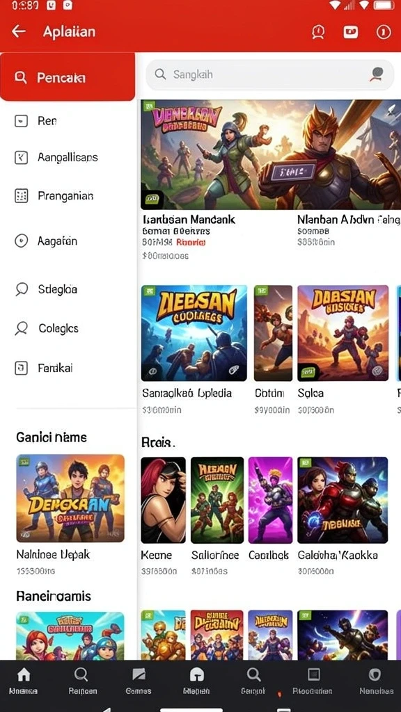 Fitur interaksi sosial dengan pemain lain yang seru.