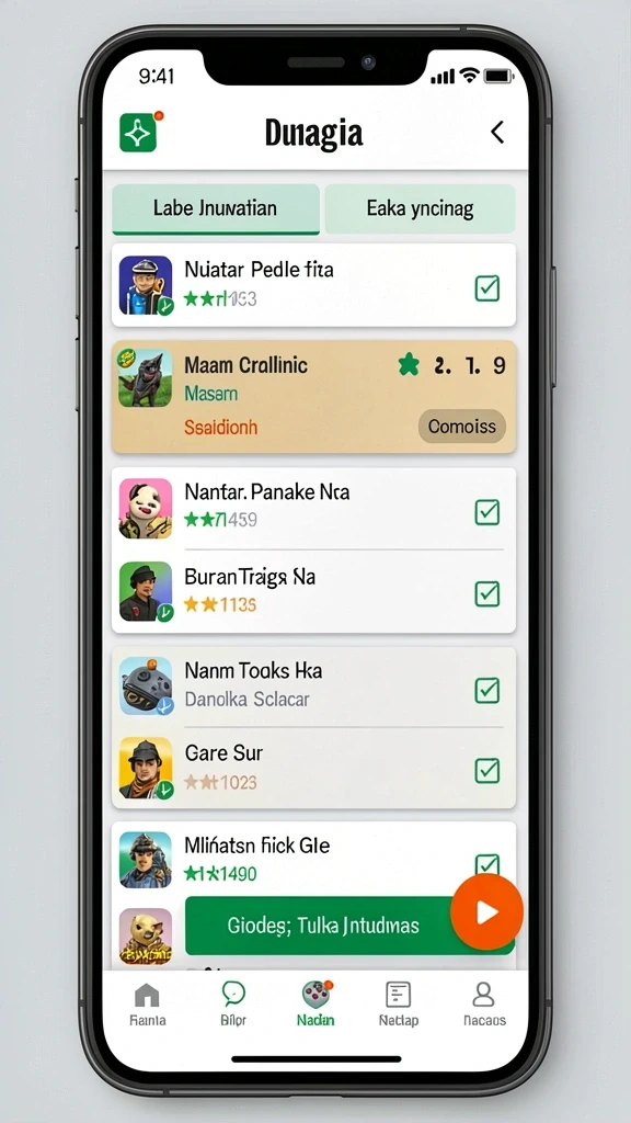 Screenshot kedua memperlihatkan berbagai pilihan game slot yang tersedia.