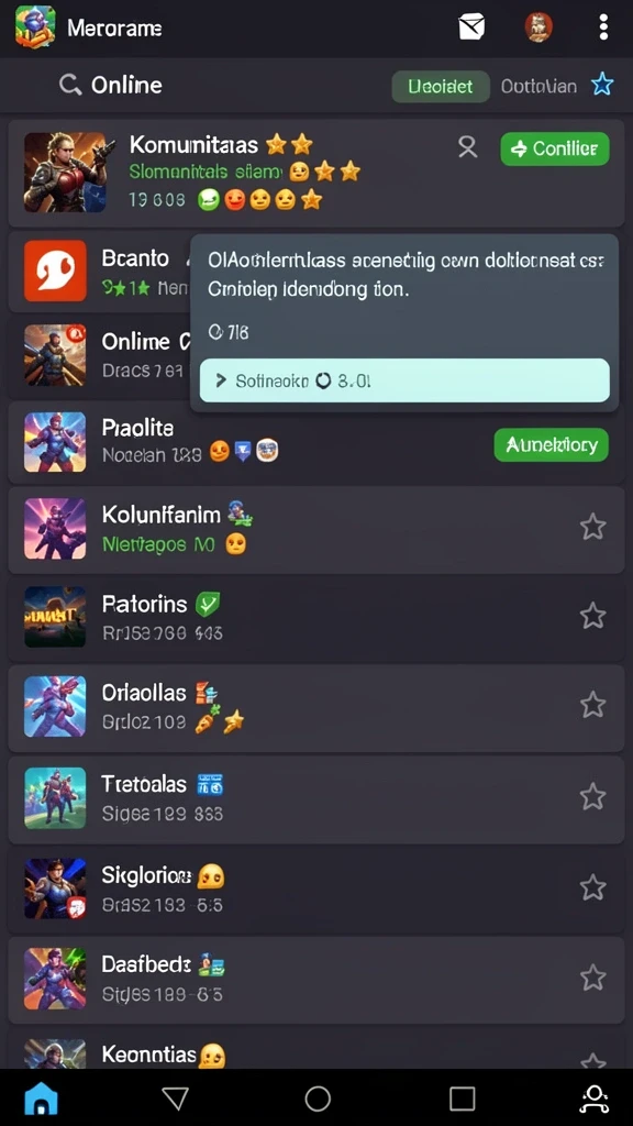 Screenshot menunjukkan antarmuka permainan yang menarik.