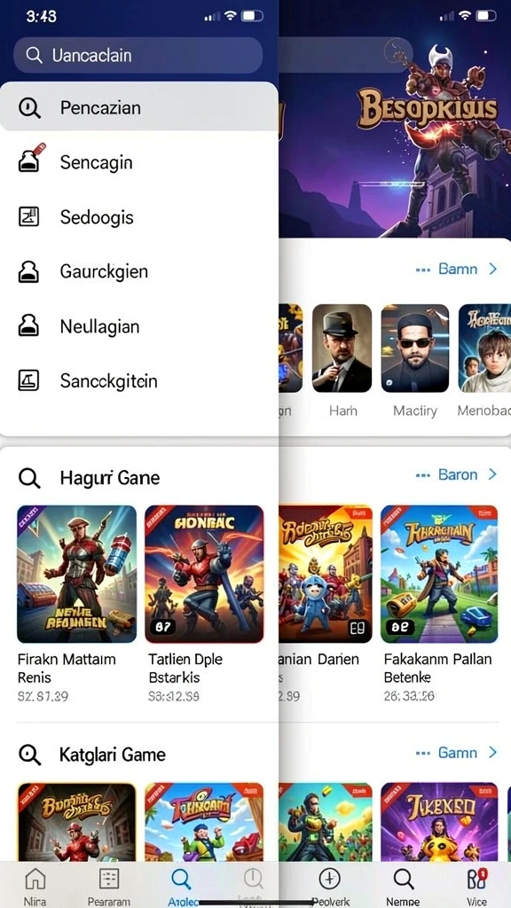 Karakter dengan desain yang unik dan menarik.