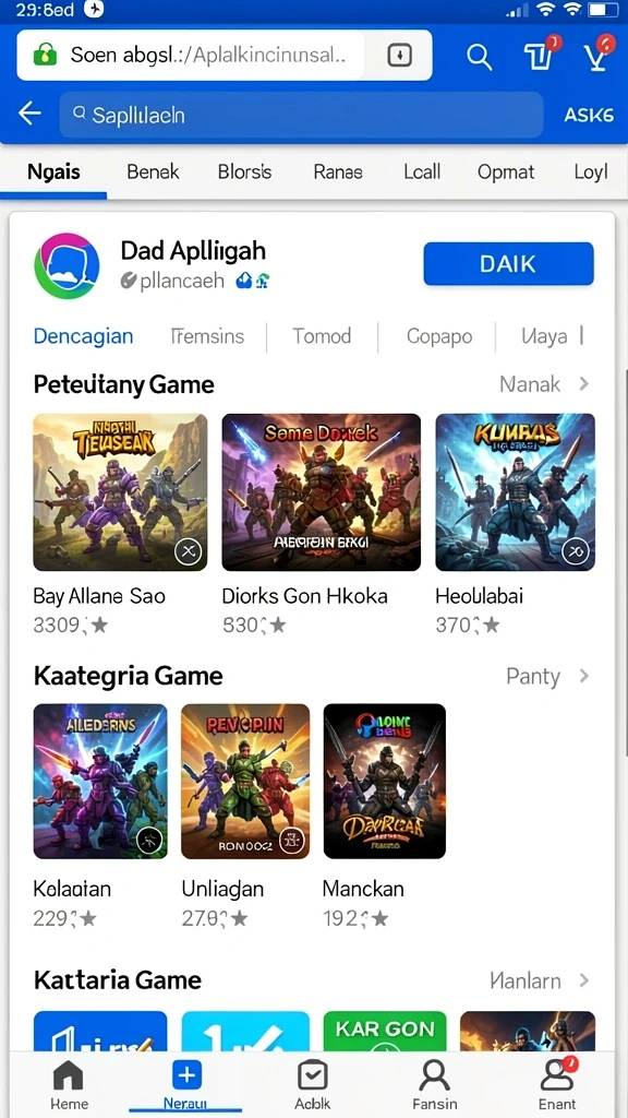 Screenshot ini menunjukkan karakter utama dalam aksi.