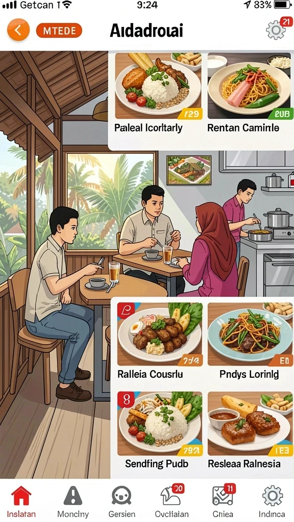 Screenshot 1 menampilkan antarmuka beranda yang menarik.
