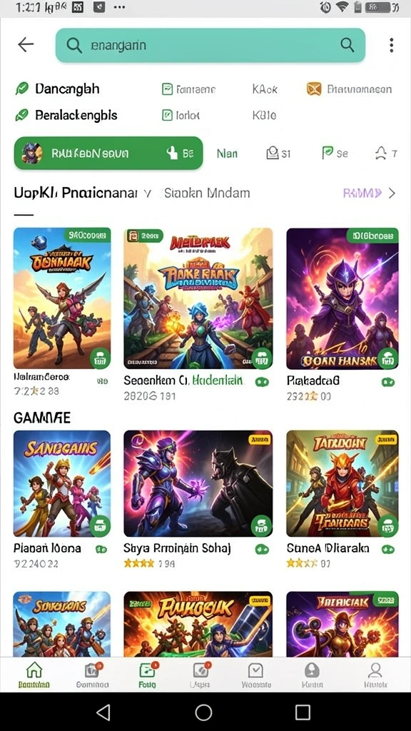 Tampilan antarmuka yang memikat pengguna.