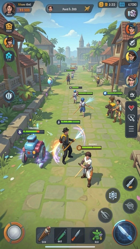 Screenshot dari karakter dengan senjata yang mengesankan.